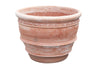Biscottini Vaso in terracotta Galestro festonato 100% Made in Italy, interamente fatto a mano