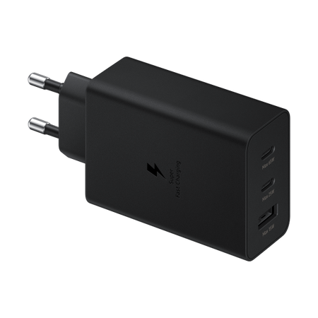 Caricabatterie Samsung EP-T6530 Super Fast Charging (65W) - 2x Usb Type-C, 1x Usb Type-A