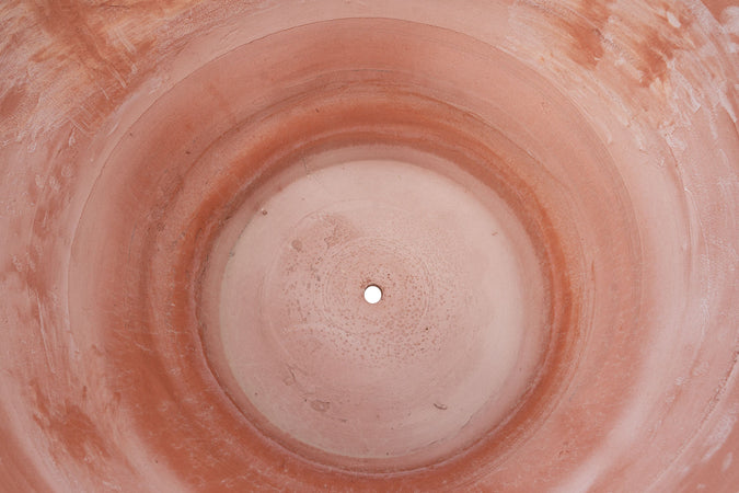 Biscottini Biscottini Vaso Terracotta Galestro Festonato D102xH77 Fatto a Mano Toscana