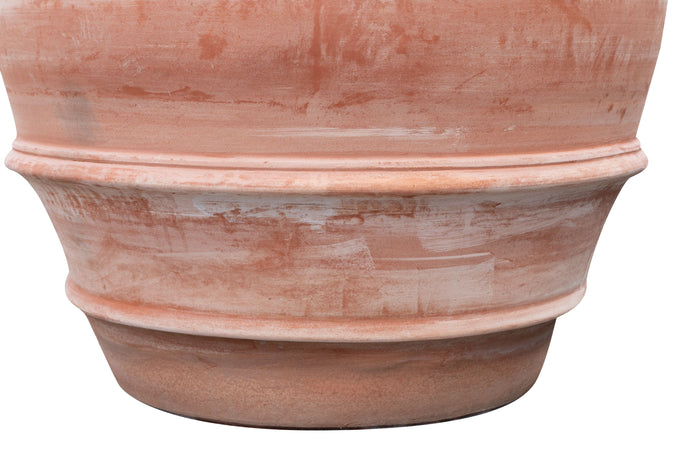 Biscottini Biscottini Vaso Terracotta Galestro Festonato D102xH77 Fatto a Mano Toscana
