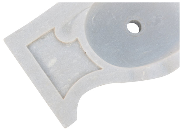 Biscottini Biscottini Lavandino Marmo Bianco Artigianale 70x33x17 Vasca Design Unico