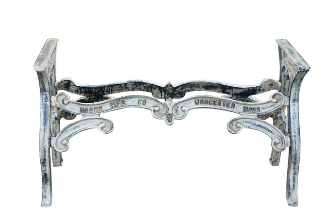 Biscottini Biscottini Base Tavolo Ghisa Anticata 127x58x71 Robusta Stabile Design Vintage