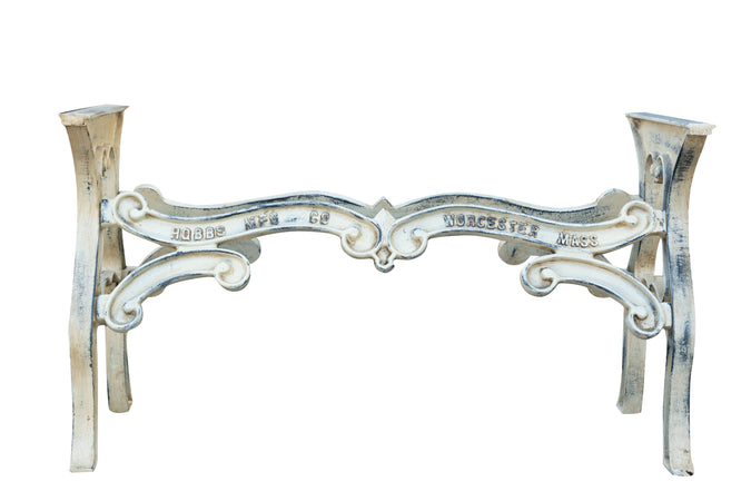 Biscottini Biscottini Base Tavolo Ghisa Anticata Robusta Stabile Design Vintage 127x58x71