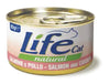 Life Cat Natural Scatoletta Salmone e Pollo per Gatti 85gr