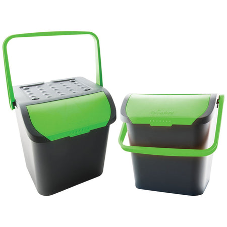 Pattumiera con doppio sportello per raccolta differenziata da 28 lt, maniglia anti randagismo