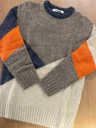 Maglia g/c color-block