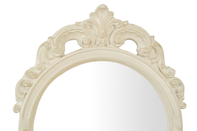 Biscottini SPECCHIERA DA PARETE IN LEGNO FINITURA BIANCA ANTICATA MADE IN ITALY Specchio