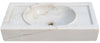 Biscottini Lavandino in marmo bianco L69xPR35xH12 cm