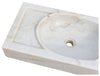 Biscottini Lavandino in marmo bianco L69xPR35xH12 cm
