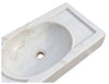 Biscottini Lavandino in marmo bianco L69xPR35xH12 cm