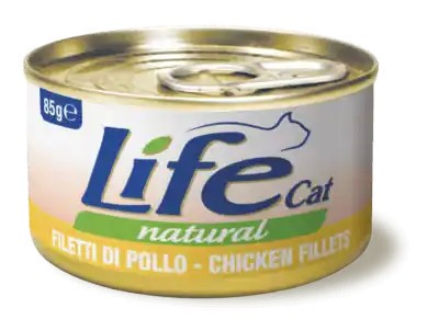Life Cat Natural Scatoletta Filetti di Pollo per Gatti 85gr