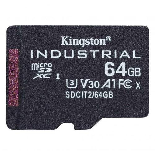 Kingston Technology Industrial 64 GB MicroSDXC UHS-I Classe 10 (Kingston Industrial - flashhukommelses)