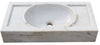 Biscottini Lavandino in marmo bianco L69xPR35xH12 cm