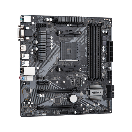 ASRock B450M Pro4 R2.0 - scheda madre - micro ATX - Socket AM4 - Chipset AMD B450 - USB-C Gen2, USB 3.2 Gen 1, USB 3.2 Gen 2 - Gigabit LAN - grafica integrata (CPU richiesta)