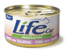 Life Cat Natural Scatoletta Tonno con Salmone per Gatti 85gr