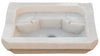 Biscottini Lavandino in marmo bianco L51xPR41xH15 cm Vasca realizzata completamente