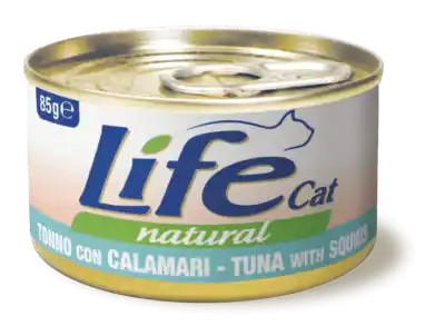 Life Cat Natural Scatoletta Tonno con Calamari per Gatti 85gr