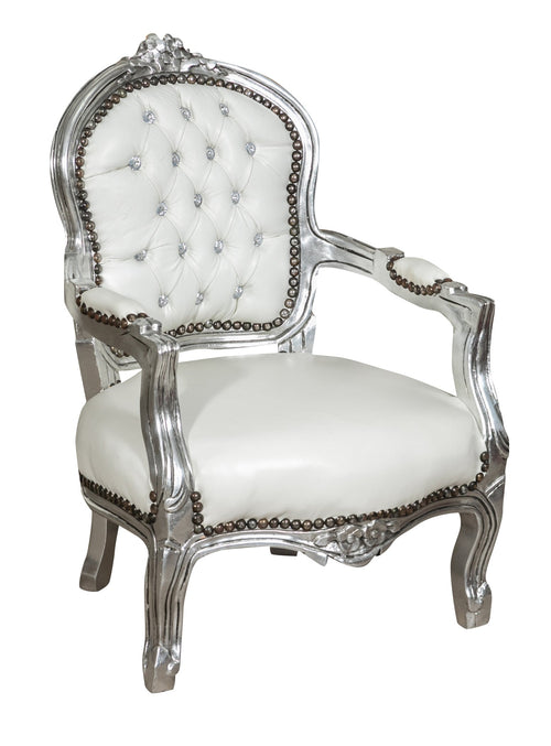 Biscottini Poltrona Biscottini Luigi XVI Stile Francese Legno Faggio Intagliato L51xP50xH73