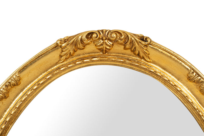 Biscottini Specchiera Grande Parete Legno Foglia Oro Anticato Biscottini 93x6x72 DA