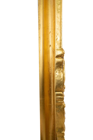 Biscottini Specchiera Grande Parete Legno Foglia Oro Anticato Biscottini 93x6x72 DA