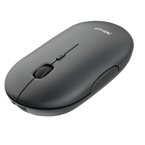 Mouse Ultrasottile Wireless Ricaricabile Puck Nero Trust