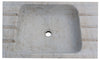Biscottini Acquaio in marmo bianco L102xPR41xH15 cm Vasca realizzata completamente