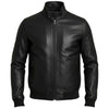 Markup giacca bomber nero in ecopelle MK24005