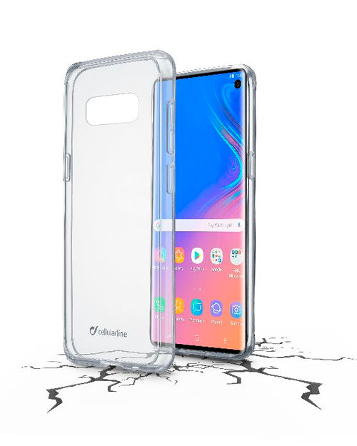 cover galaxy s10 trasparenterigida con bordi in gomma per  un’elevata protezione dello smartphone.