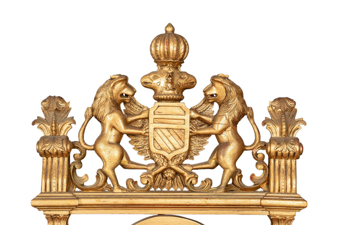 Biscottini Biscottini Trono Mogano Massello Intagliato Oro Velluto Rosso 96x92x194 Lusso