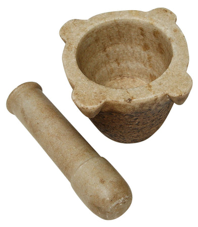 Biscottini Mortaio Biscottini Marmo Naturale con Pestello 15x15x10 Utile e Decorativo