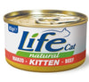 Life Cat Kitten Natural Scatoletta Manzo per Gatti Cuccioli 85gr