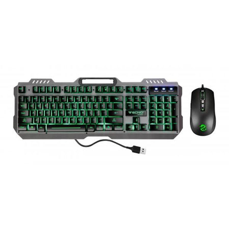 Tecno Kit Tastiera+mouse Gamingcon Filo Led Rgb Usb Tc-bg2006