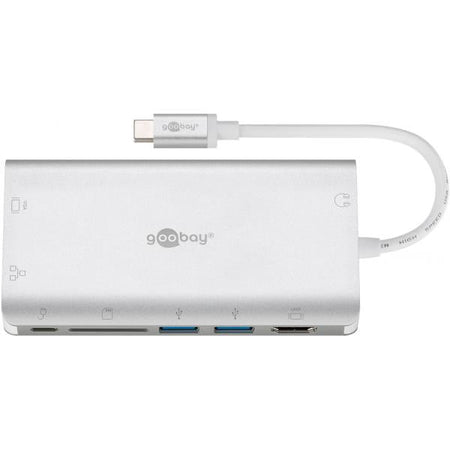 Goobay 49850 hub di interfaccia USB tipo-C 5000 Mbit/s Argento (Goobay USB-C? Premium Multiport-Adapte)