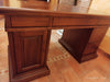 MOBILI 2G - SCRIVANIA PORTA PC ARTE POVERA IN LEGNO TINTA NOCE 160X80X87