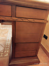 MOBILI 2G - SCRIVANIA PORTA PC ARTE POVERA IN LEGNO TINTA NOCE 160X80X87