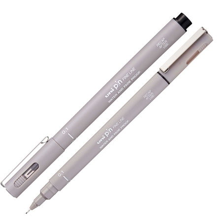 Pin Fineliner Grigio Chiaro Punta 0.1Mm Uni Mitsubishi