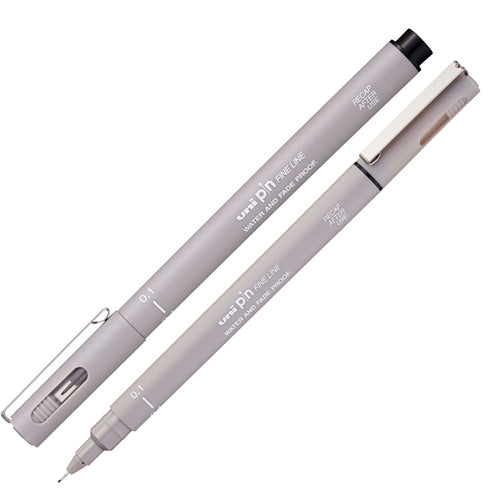 Pin Fineliner Grigio Chiaro Punta 0.1Mm Uni Mitsubishi