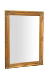 Biscottini Specchio Specchiera da parete e appendere verticale/orizzontale L62xPR4xH82 cm finitura foglia oro anticato.