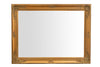 Biscottini Specchio Specchiera da parete e appendere verticale/orizzontale L62xPR4xH82 cm finitura foglia oro anticato.