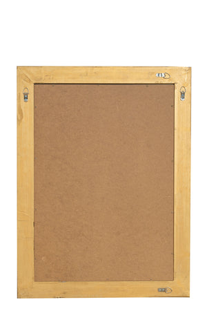 Biscottini Specchio Specchiera da parete e appendere verticale/orizzontale L62xPR4xH82 cm finitura foglia oro anticato.