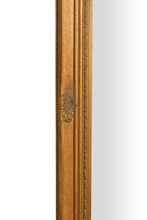 Biscottini Specchio Specchiera da parete e appendere verticale/orizzontale L62xPR4xH82 cm finitura foglia oro anticato.