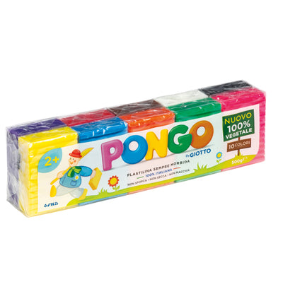 10 Panetti Pasta Pongo 50Gr Colori Assortiti Giotto