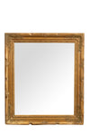 Biscottini Specchio Specchiera da parete e appendere verticale/orizzontale L64xPR4xH74 cm finitura foglia oro anticato.
