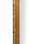 Biscottini Specchio Specchiera da parete e appendere verticale/orizzontale L64xPR4xH74 cm finitura foglia oro anticato.