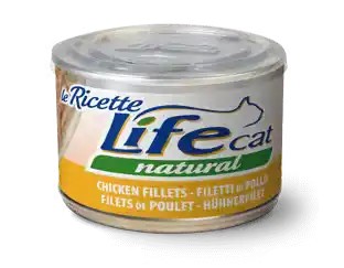 Life Cat Natural Le Ricette Scatoletta Filetti di Pollo per Gatti 150gr