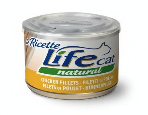 Life Cat Natural Le Ricette Scatoletta Filetti di Pollo per Gatti 150gr