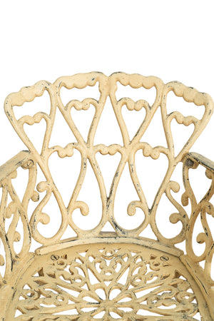 Biscottini Sedia in ghisa da esterno da giardino da pranzo finitura anticata