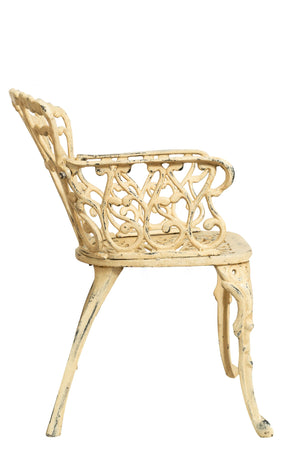 Biscottini Sedia in ghisa da esterno da giardino da pranzo finitura anticata