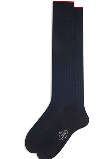 Calze Lunghe Uomo - Gallo - Cotone Nero/oltremare Vanisé