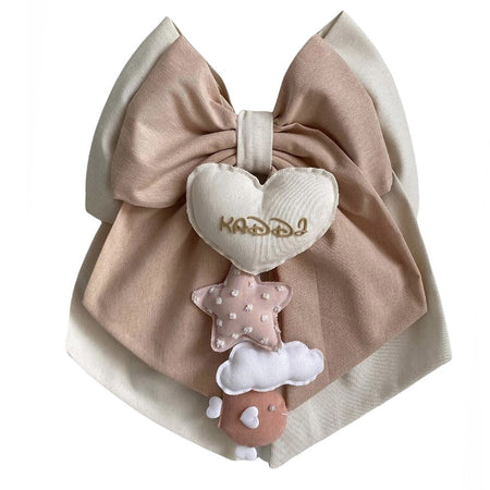 Fiocco nascita in cotone personalizzabile fatto a mano 35 x h 40 cm "Made in Italy"